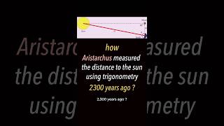 2300 years ago Aristarchus measured the distance to the sun  trigonometry [upl. by Pete]