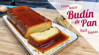 BUDIN DE PAN CASERO FACIL Y ECONOMICO 🍞 Cómo aprovechar pan duro [upl. by Burkhart]