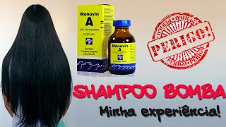 FRUSTRADA Minha experiência com o Shampoo Bomba Monovin A [upl. by Lleynad]