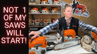 All THREE Of My Stihl Chainsaws Wont Start Why [upl. by Adnohsek]