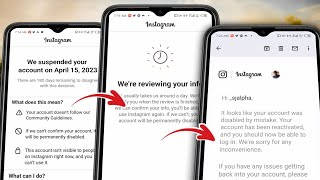 How to Recover Suspended amp Disabled Instagram Account 2024  We suspended your Account Instagram [upl. by Vinny]