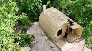 Survival in the Wild Building an Epic Forest Home Using Natural Materials [upl. by Levenson]