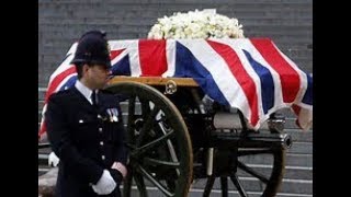 Margaret Thatchers funeral [upl. by Ahseinet]