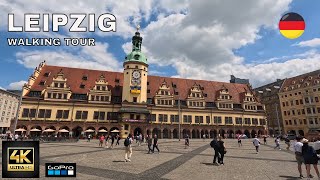 LEIPZIG GERMANY SUMMER WALKING TOUR 4K HDR STREET SOUND [upl. by Dacia90]