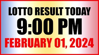 Lotto Result Today 9pm Draw February 1 2024 Swertres Ez2 Pcso [upl. by Janus380]