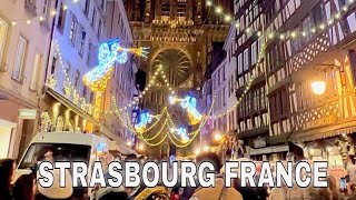 Strasbourg France  Christmas Capital 4K Tour  Alsace The Most Visited Christmas Market [upl. by Beebe]