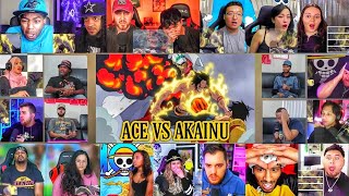 Ace vs Akainu Sakazuki Reaction Mashup  Ace Protects Luffy from Akainu  One Piece Episode 482 [upl. by Ehcsrop]