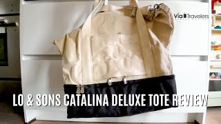 Lo amp Sons Catalina Deluxe Tote Review – Is It Worth The Hype 😍  Packing amp Storage Tips [upl. by Hnahc]