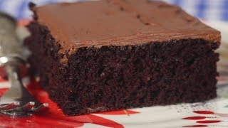 Chocolate Banana Cake Recipe Demonstration  Joyofbakingcom [upl. by Ahsercul]