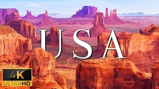 FLYING OVER THE USA 4K UHD  Relaxing Music With Stunning Beautiful Nature 4K Video Ultra HD [upl. by Egiedan280]