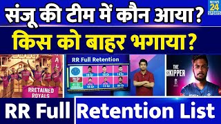 IPL Full Retention 2025 List Rajasthan Royals ने किसको किया रिटेन कौन गया बाहर पर्स  Team RTM [upl. by Dicky]