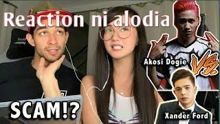 ALODIA REACTION Dogie vs Xander ford [upl. by Seuqirdor]