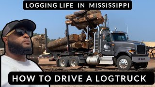 Logging life in Mississippi  How to drive a logging truckloggingtruck truckdriver trucking [upl. by Kaltman251]