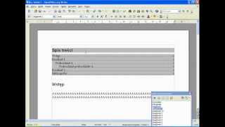 Automatyczny spis treści OpenOffice Writer [upl. by Rhody]