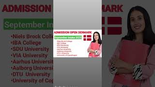 Admission Open Denmark 2025 September intakeIBANiels BrockSDUVIAAarhusAalborgDTU [upl. by Sharla]