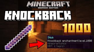 How To Get A Knockback 1000 Stick in Minecraft Bedrock Edition 121 [upl. by Auliffe]