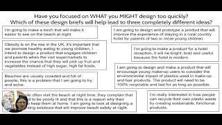 GCSE DT  Writing a Design Brief [upl. by Selima]