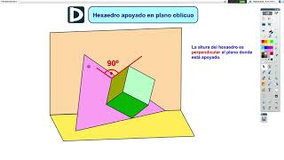 Hexaedro apoyado en un plano oblicuo [upl. by Grier318]