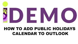 How to add Public Holidays Calendar on Outlook  Hotmail  Office 365 [upl. by Eusassilem]