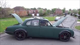 Jaguar XJR into 1966 S Type Retro Moding 40ltr V8 Supercharged Mat Jag Video [upl. by Haidabej660]