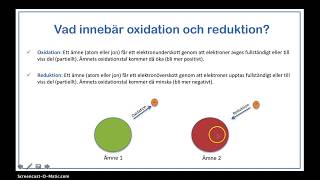 Kortfilm  Oxidation reduktion och redoxreaktioner [upl. by Lectra]