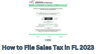 How to File and Pay Florida Quarterly Sales Tax [upl. by Tenahs]