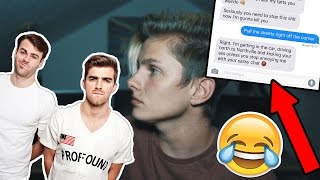 SONG LYRIC TEXT PRANK ON JAKE MITCHELLS DAD The Chainsmokers  Closer [upl. by Nai72]