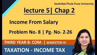 How to calculate Taxable Income from Salary  Problem No8 Pg No 226 [upl. by Remmos463]