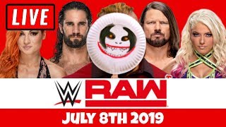 WWE RAW Live Stream Watch Along  Full Show Live Reaction July 8th 2019 [upl. by Kristo259]