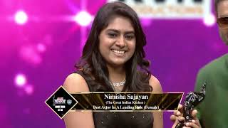 Nimisha sajayan won tha awardfilmfareawards2022 subscribeformorevideos visitmychannel trending [upl. by Anitnauq31]