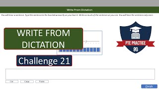 PTE Write From Dictation Real Exam Practice  Challenge 21 [upl. by Renee]