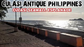 Culasi Antique Philippines Walking Tour Featuring Culasi Seawall Esplanade [upl. by Ojyram]