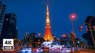 Dusk in Tokyo Tower  4K HDR with Binaural Japanese Sounds [upl. by Adnol]