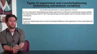 VCE Psychology  Types of Experiment and Counterbalancing [upl. by Aiki]