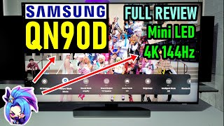 SAMSUNG QN90D MINI LED 50 INCH  FULLL REVIEW  144Hz 4K [upl. by Kurland]