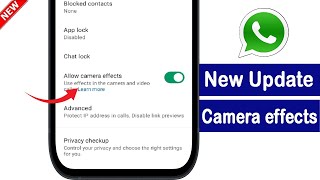 Whatsapp Camera effects  Whatsapp Camera effect kaise use Kare  How Enable Whatsapp Camera effects [upl. by Jud]