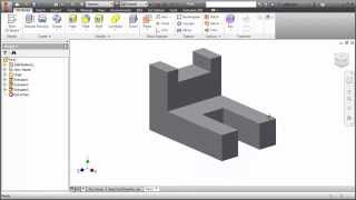 Inventor Tutorial with Isometric Sketches  Beginner part 1 of 12 [upl. by Lekcim]