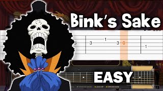 One Piece  Binks Sake  Guitar tutorial TAB [upl. by Sophia]