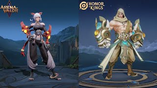 Arena of Valor vs Honor of Kings  Hero Comparison [upl. by Foushee]