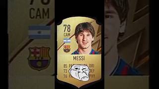 La carrière de Messi en carte FIFA football fifa gaming soccer humour games messi trending [upl. by Llevra]