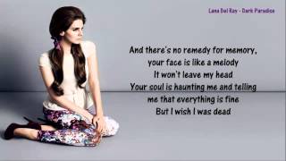 Lana Del Rey  Dark Paradise  Lyrics [upl. by Nnylyma]