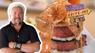 Guy Fieri Eats MILEHIGH Meatloaf at a New Jersey Diner  Diners DriveIns and Dives  Food Network [upl. by Neelsaj177]