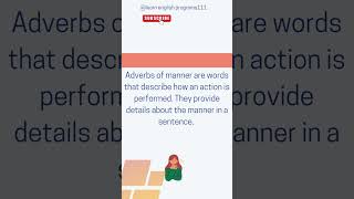 Adverbs of manner  Examples of adverbs of manner  Learn english programs111 [upl. by Alasdair]