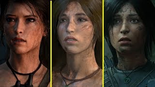 Tomb Raider vs Rise of the Tomb Raider vs Shadow of the Tomb Raider  Character Model Comparison [upl. by Irek]