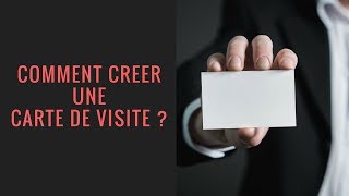 Comment creer une carte de visite [upl. by Berenice189]