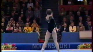 Ekaterina LOBAZNYUK RUS floor  2001 Match France vs Russia [upl. by Ronnoc]