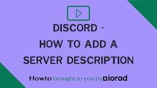 Discord  How to add server description [upl. by Aurea]