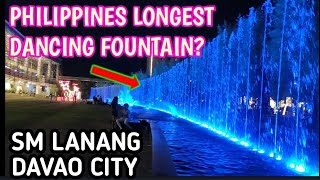 PHILIPPINES LONGEST DANCING FOUNTAIN IS LOCATED IN SM LANANG PREMIERE DAVAO CITY [upl. by Llahsram311]