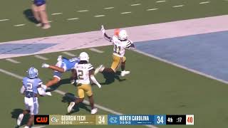 JAMAL HAYNES WINNING TOUCHDOWN GT vs UNC 🏈 [upl. by Ramilahs335]