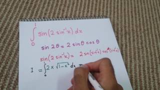 Integral of sin  2 arcsin x [upl. by Sacksen]